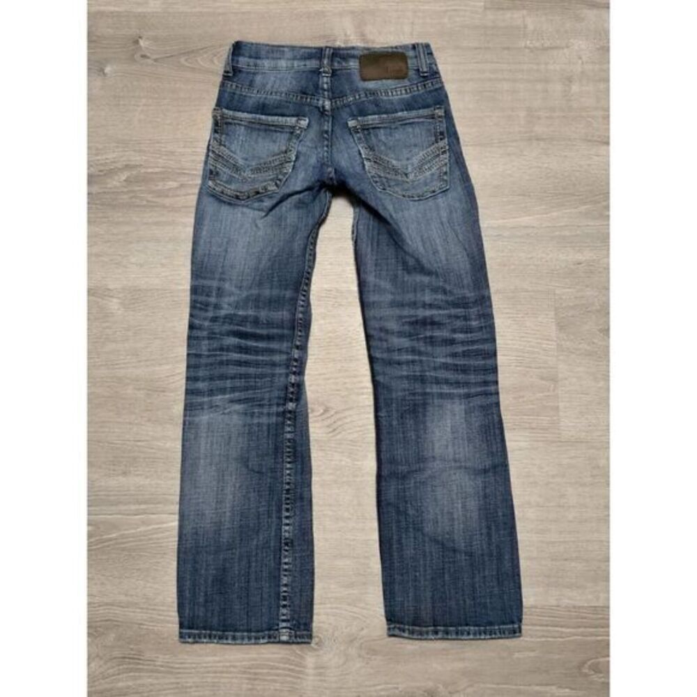 BKE Aiden Bootleg Light Wash DISTRESSED Men's Blue Denim Jeans Size‎ 25S